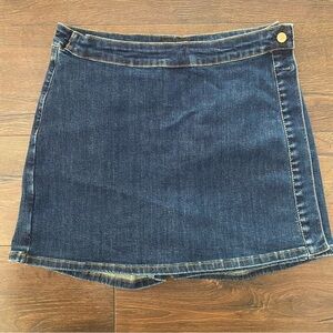 High Waist Clean Wash Denim Skort - Judy Blue size xl